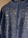 Sequin Zip Cardi