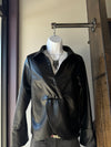 Surplice Faux Leather Top
