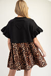 Leopard Color Block Dress