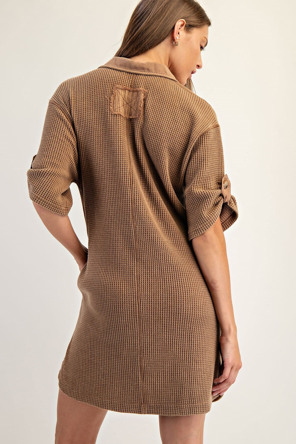 Waffle Knit Dress Small / Denim Waffle Knit Dress Small / Denim
