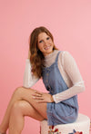 Polka Dot Mesh Top