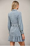 Belted Denim Dress