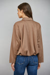 Pleated Hem Bomber
