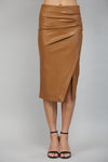 Faux Leather Midi Skirt