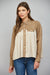Pleated Button Down Shirt