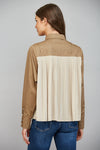 Pleated Button Down Shirt