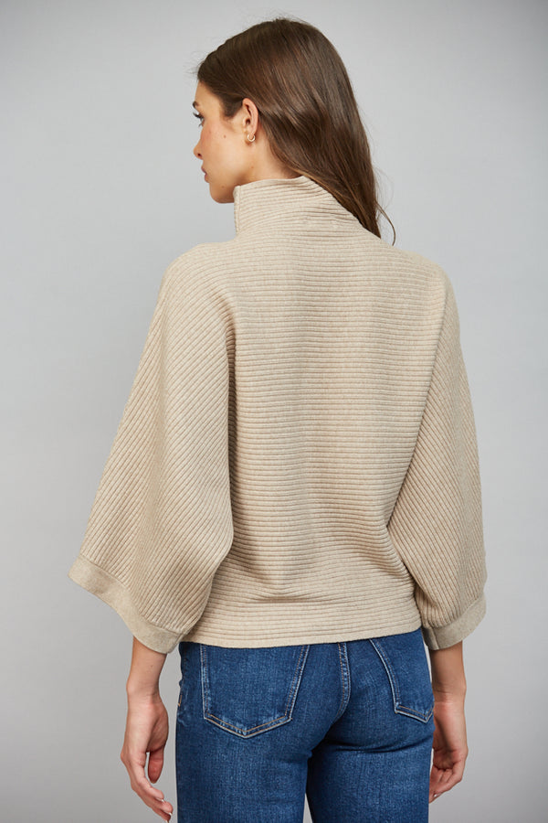 Horizontal Rib Mockneck
