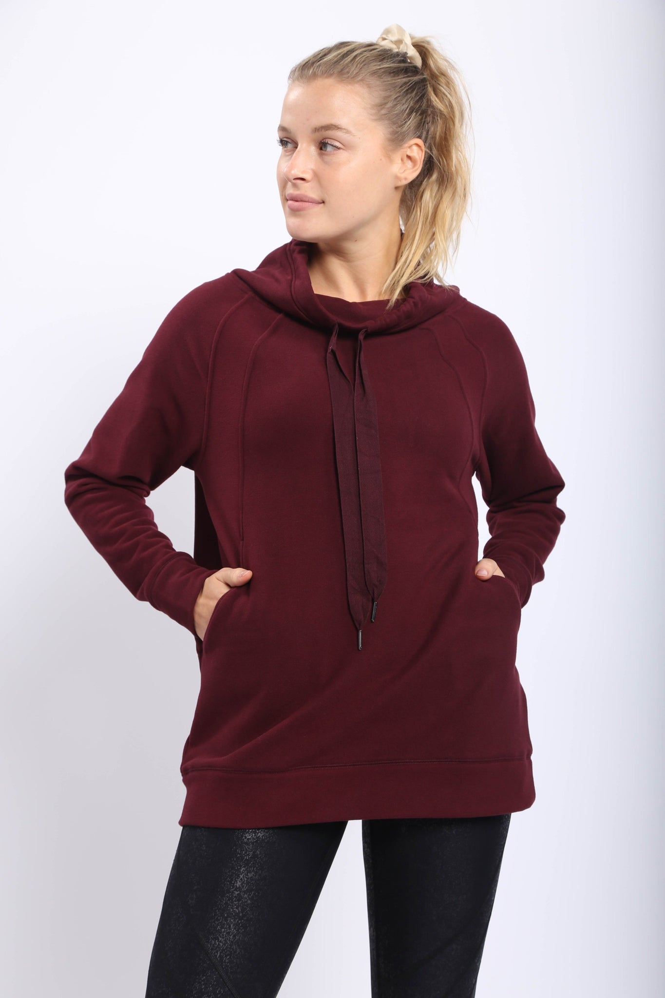 Brushed Cowl Neck Pullover