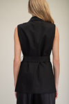 Sleeveless Belted Jacket