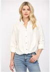 Knotted Button Down Shirt