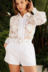 Boho Lace Button Down