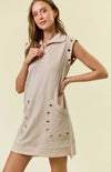 Grommet Sweatshirt Dress
