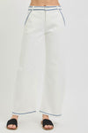 Embroidered Hem Jeans