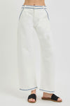 Embroidered Hem Jeans
