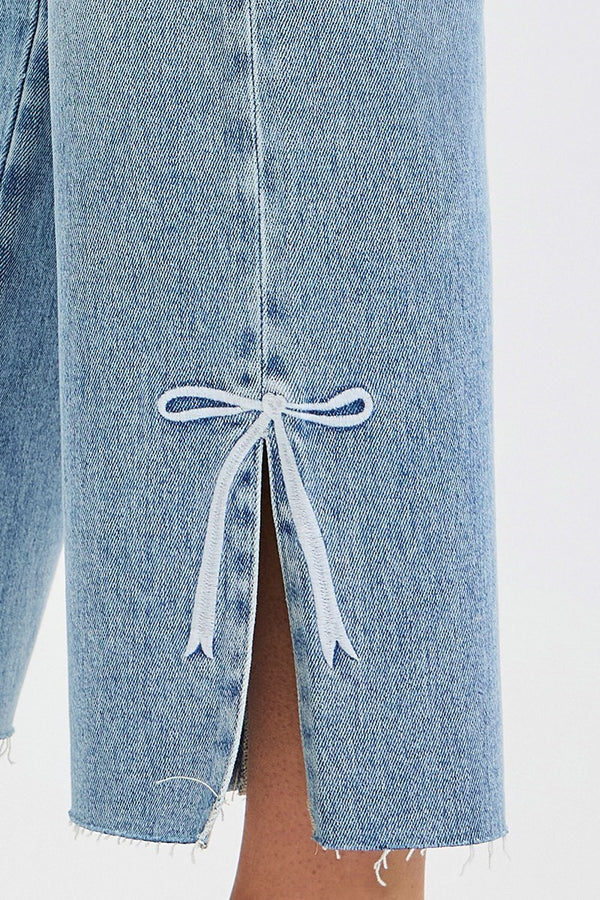 High Rise Crop Embroidered Jean by Risen
