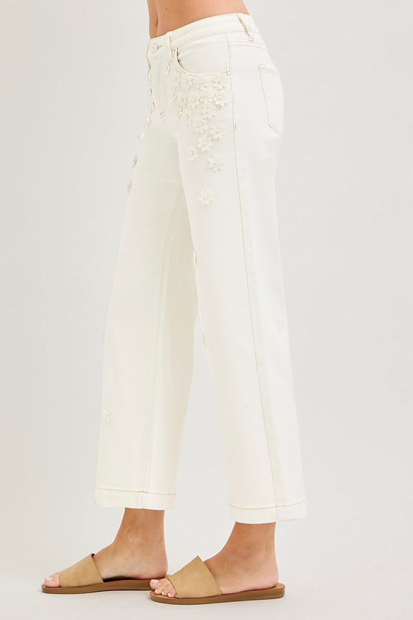 Flower Detail Jeans