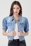 Puff Sleeve Jean Jacket