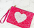 Sequin Heart Wristlet