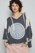 Crochet Peace Patch Hoodie