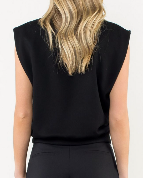 Button Shoulder Top