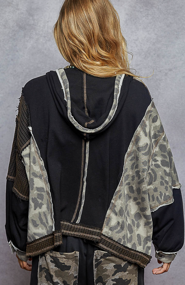 Thermal and Print Hoodie