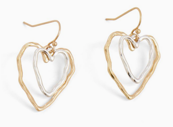 Double Heart Earrings
