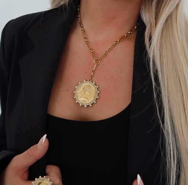 Lariat Coin Necklace