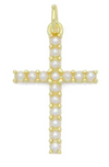 Pearl Cross Necklace on Dainty