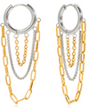 Chain Huggie Hoops