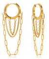 Chain Huggie Hoops