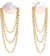Pearl Chain Stud Earrings