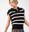 Quarter Zip Stripe Vest