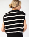 Quarter Zip Stripe Vest