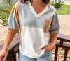 Multi Color Block Top
