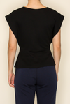 Draped Peplum Top