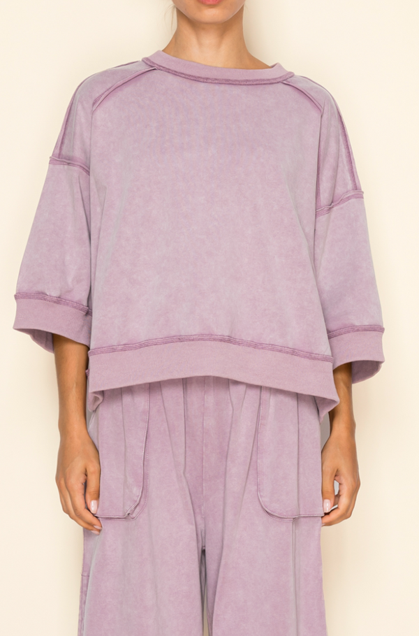 Washed Seamed Pullover