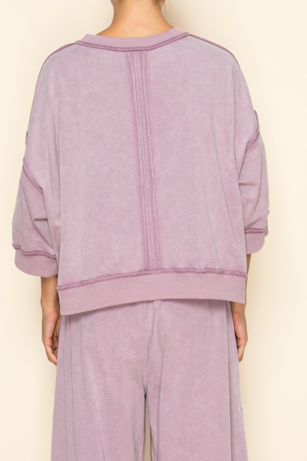 Washed Seamed Pullover