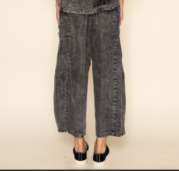 Washed Wide Leg Pants