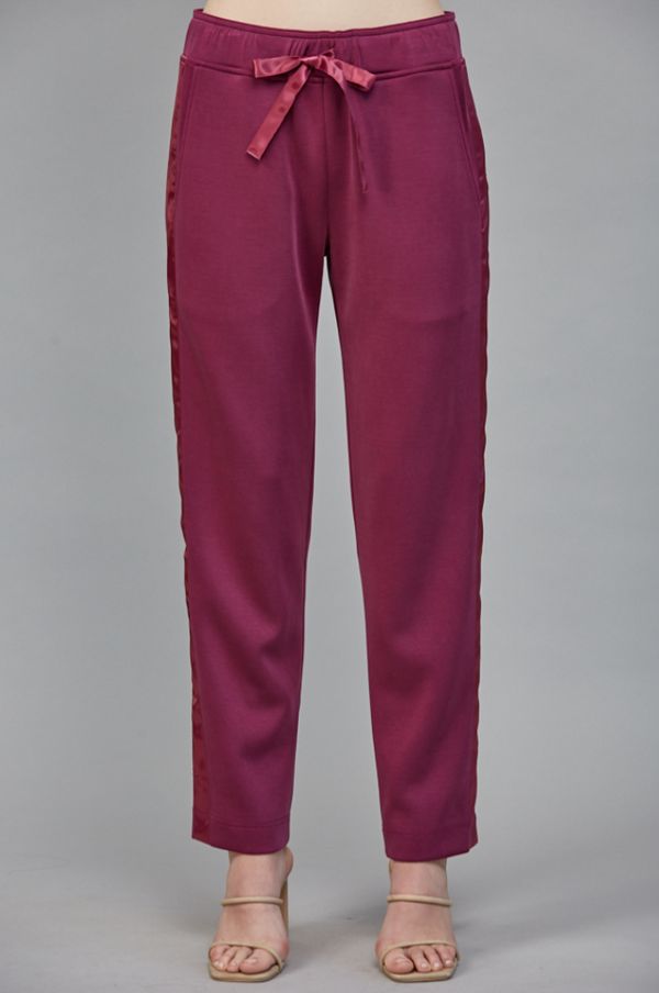 Satin Trim Lounge Pants