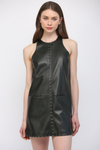 Studded Faux Leather Dress
