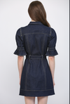 Zip Front Denim Dress