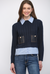 Denim Pocket Twofer Vest