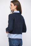 Denim Pocket Twofer Vest