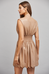 Faux Leather Zip Front Dress