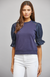 Denim Puff Sweatshirt