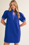 Puff Sleeve Shift Dress