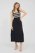 Wavy Scallop Midi Dress