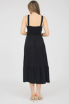 Wavy Scallop Midi Dress
