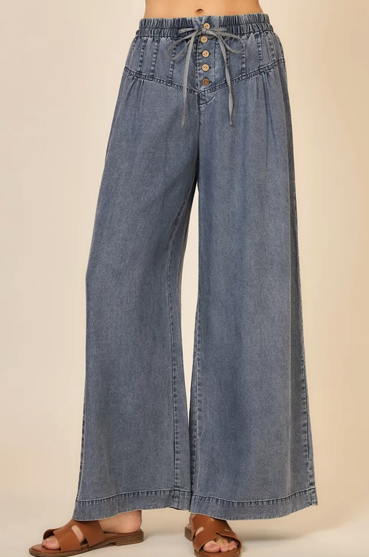 Chambray Wide Leg