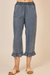 Ruffle Chambray Capri